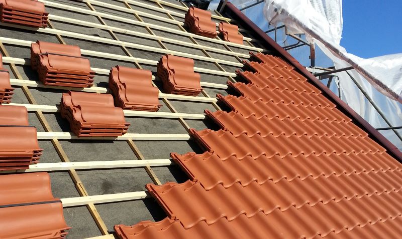 Omläggning av villatak. Gånghester Borås