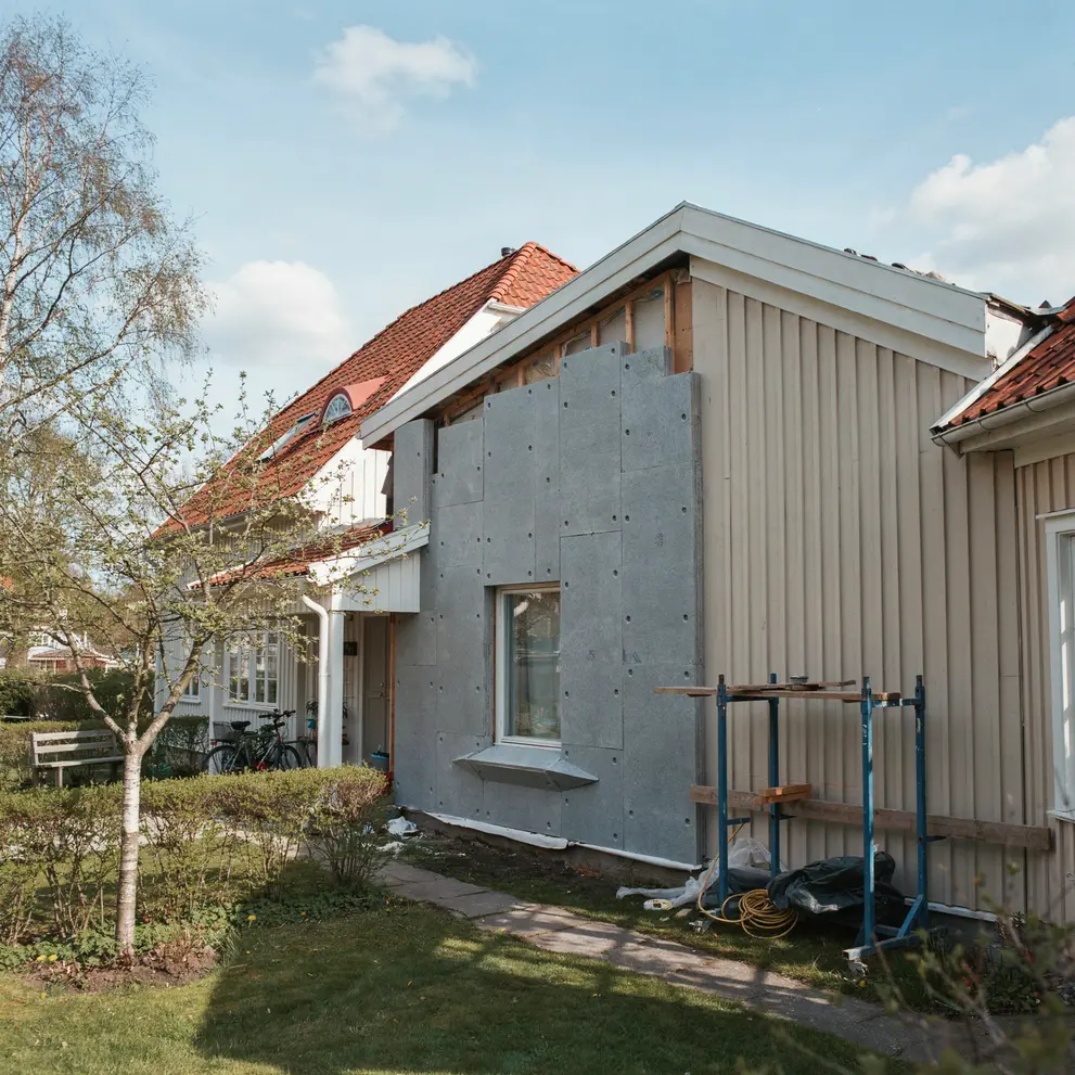tillaggsisolering fasad yttervagg i boras vastergotland